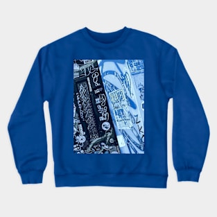 Blue Graffiti Street Art NYC Crewneck Sweatshirt